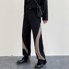Load image into Gallery viewer, Contrast Color Stitching Straight-leg Pants