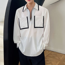Load image into Gallery viewer, Half-Zip Square Pocket Pullover Shirt