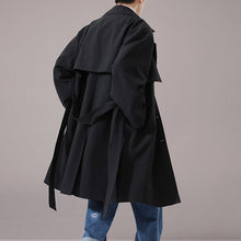 Load image into Gallery viewer, Solid Double-breasted Loose Trench Coat