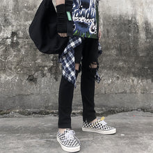 Load image into Gallery viewer, Ripped Side Zip Slim Jeans