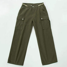 Load image into Gallery viewer, Loose Straight Big Pocket Pants