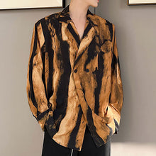 Load image into Gallery viewer, Ink Print Double Breasted Long Sleeve Shirt