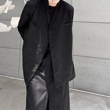Load image into Gallery viewer, Dark Vintage Jacquard Buckle Lapel Blazer