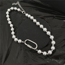 Load image into Gallery viewer, Beads Stitching Carabiner Titanium Necklace

