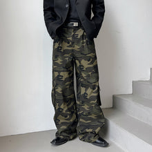 Load image into Gallery viewer, American Retro Wide Leg Camo Pants