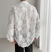 Load image into Gallery viewer, Feather Tassel Sheer Long Sleeve Shirt