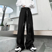 Load image into Gallery viewer, Metal Chain Trim Suit Trousers