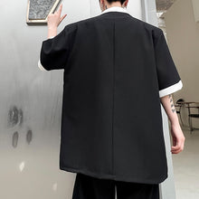 Load image into Gallery viewer, Contrast Lapel Short Sleeve Shirt Jacket