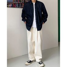 Load image into Gallery viewer, Retro Denim Long-sleeved Shirt