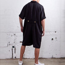 Load image into Gallery viewer, Men's Stand Collar Single-Breasted Jumpsuit