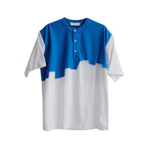 Load image into Gallery viewer, Patchwork Shoulder Pads Short Sleeve T-Shirt
