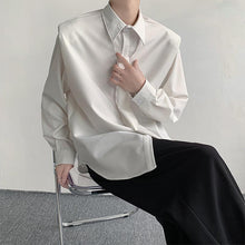 Load image into Gallery viewer, Tie Trim Shoulder Pads Long Sleeves Shirts