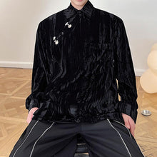 Load image into Gallery viewer, Vintage Lapel Fleece Long Sleeve Shirt