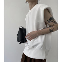 Load image into Gallery viewer, Rolled Shoulder Pads Sleeveless Tank Top