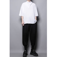 Load image into Gallery viewer, Simple Loose Pile Collar Short Sleeve T-Shirt