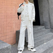 Load image into Gallery viewer, Casual Sports Suit Jacket Wide Leg Pants