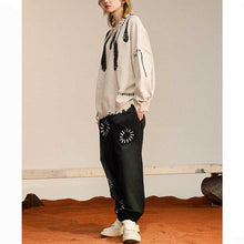 Load image into Gallery viewer, Printed Crew Neck Fringe Knit Sweater