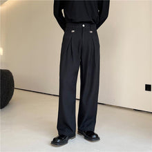 Load image into Gallery viewer, Metal Buckle Trim Casual Trousers