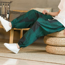 Load image into Gallery viewer, Thin Check Cropped Harem pants