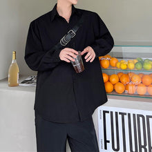 Load image into Gallery viewer, Belt Buckle Trim Drape Long Sleeves Shirts
