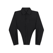 Load image into Gallery viewer, Asymmetric Hem Long Sleeve Shirt
