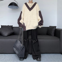 Load image into Gallery viewer, Contrast Patchwork Loose Sweater