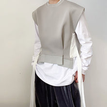 Load image into Gallery viewer, Ribbon Round Neck Vest
