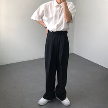 Load image into Gallery viewer, Men's Straight Belt Wide Leg Pants