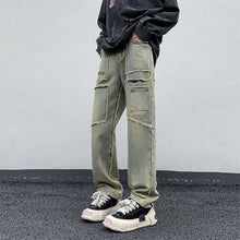 Load image into Gallery viewer, Straight Leg Loose Fit Frayed Wash Jeans