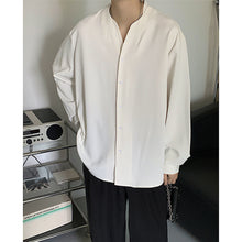 Load image into Gallery viewer, Draped V-Neck Long Sleeve Casual Shirt