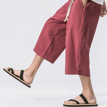 Load image into Gallery viewer, Cotton Linen Loose Harem Shorts