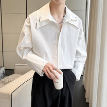 Load image into Gallery viewer, Detachable Double Collar Long Sleeve Shirt