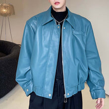 Load image into Gallery viewer, Short Shoulder Pad PU Leather Jacket