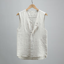 Load image into Gallery viewer, Summer Solid Color Linen Vest