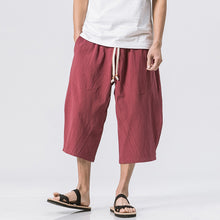 Load image into Gallery viewer, Cotton Linen Loose Harem Shorts