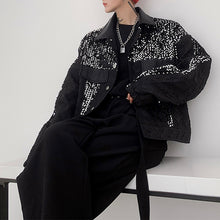 Load image into Gallery viewer, Vintage Sequin Stitching Lapel Jacket