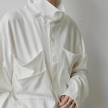 Load image into Gallery viewer, Vintage Turtleneck Big Pocket Loose Shirt