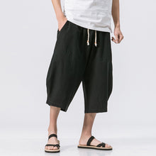 Load image into Gallery viewer, Cotton Linen Loose Harem Shorts
