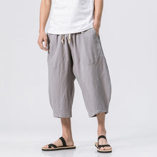 Load image into Gallery viewer, Cotton Linen Loose Harem Shorts