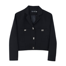 Load image into Gallery viewer, Metal Buckle Cropped Blazer