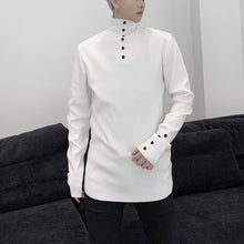 Load image into Gallery viewer, Button Turtleneck Bottoming Sweater