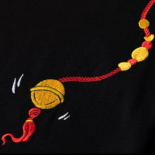 Load image into Gallery viewer, Lion Embroidered Crew Neck Short Sleeve T-Shirt