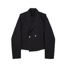 Load image into Gallery viewer, One Button Double Breasted Cropped Blazer