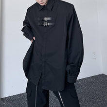 Load image into Gallery viewer, Metal Chain Shoulder Pads Long Sleeve Shirt