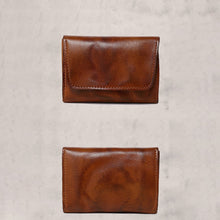 Load image into Gallery viewer, Handmade Retro Card Holder Leather Wallet