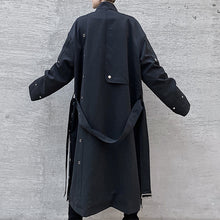Load image into Gallery viewer, Loose Stand Collar Long Over Knee Windbreaker