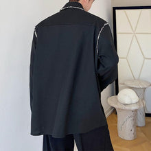 Load image into Gallery viewer, Dark Pleated Trim Contrasting Lines Blazers