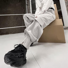Load image into Gallery viewer, Dark Pocket Wide Leg Cargo Straight Leg Pants