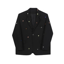 Load image into Gallery viewer, Multicolored Rhinestone Decoration Blazer