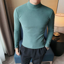 Load image into Gallery viewer, Slim Fit Striped Turtleneck T-shirt